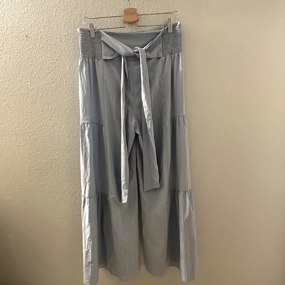 Halara Women's Breezeful High Waisted Shirred Tie Front Wide Leg Pants Large NWT - Picture 8 of 13